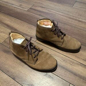 Vintage Sears Ankle Boots Men's Size US 10D Brown Suede‎ Made In Spain